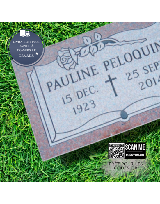 Plaque Funéraire en Granit #034